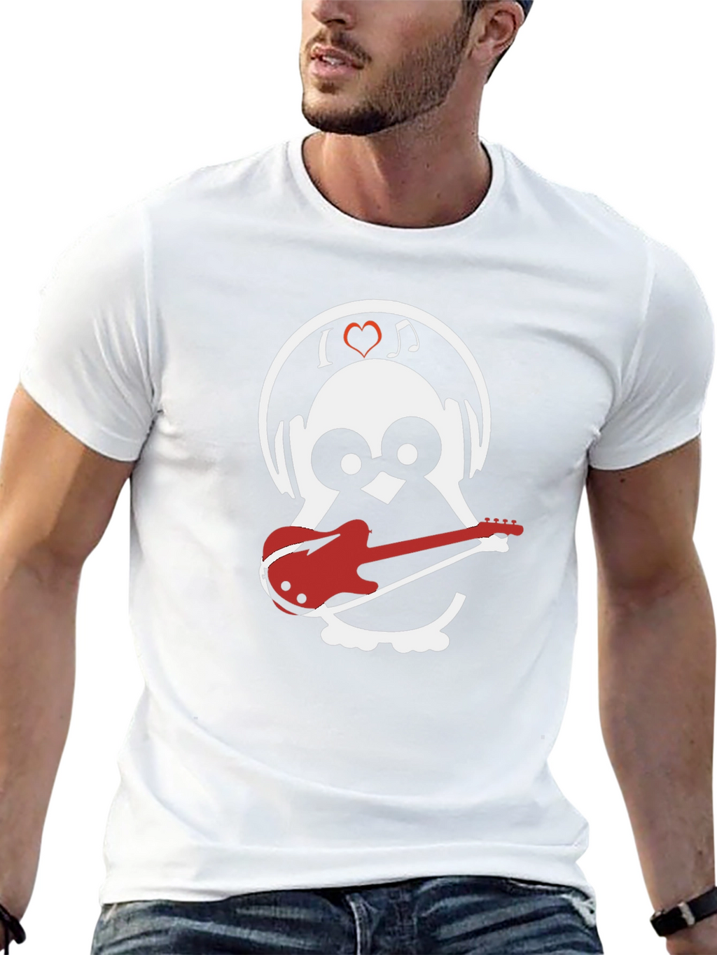 Music Loving Owl Graphic Tee - Black
