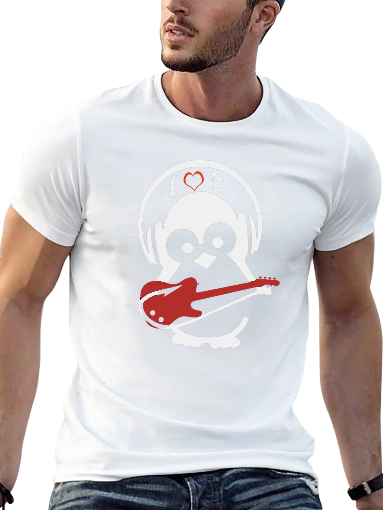 Music Loving Owl Graphic Tee - Black