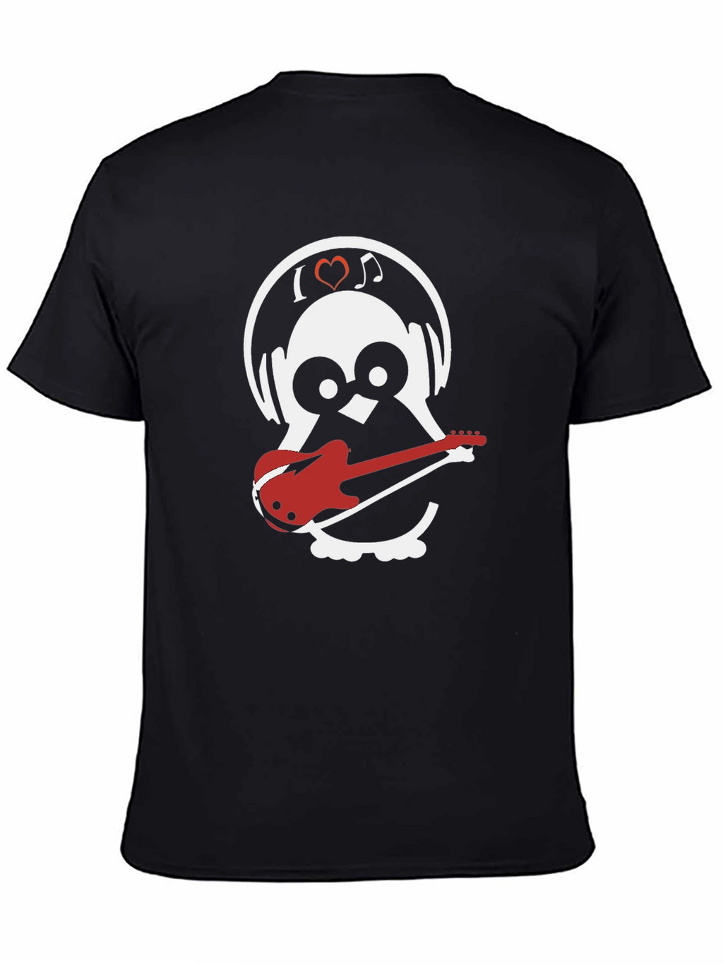 Music Loving Owl Graphic Tee - Black