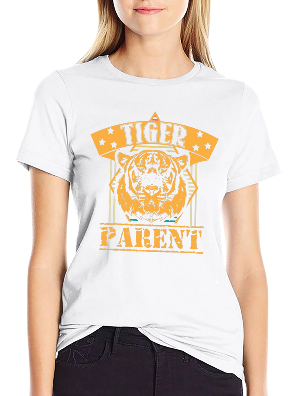 Tiger Parent Graphic T-Shirt - Black