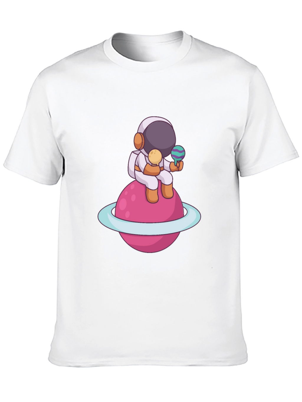 Astronaut on Planet Graphic T-Shirt