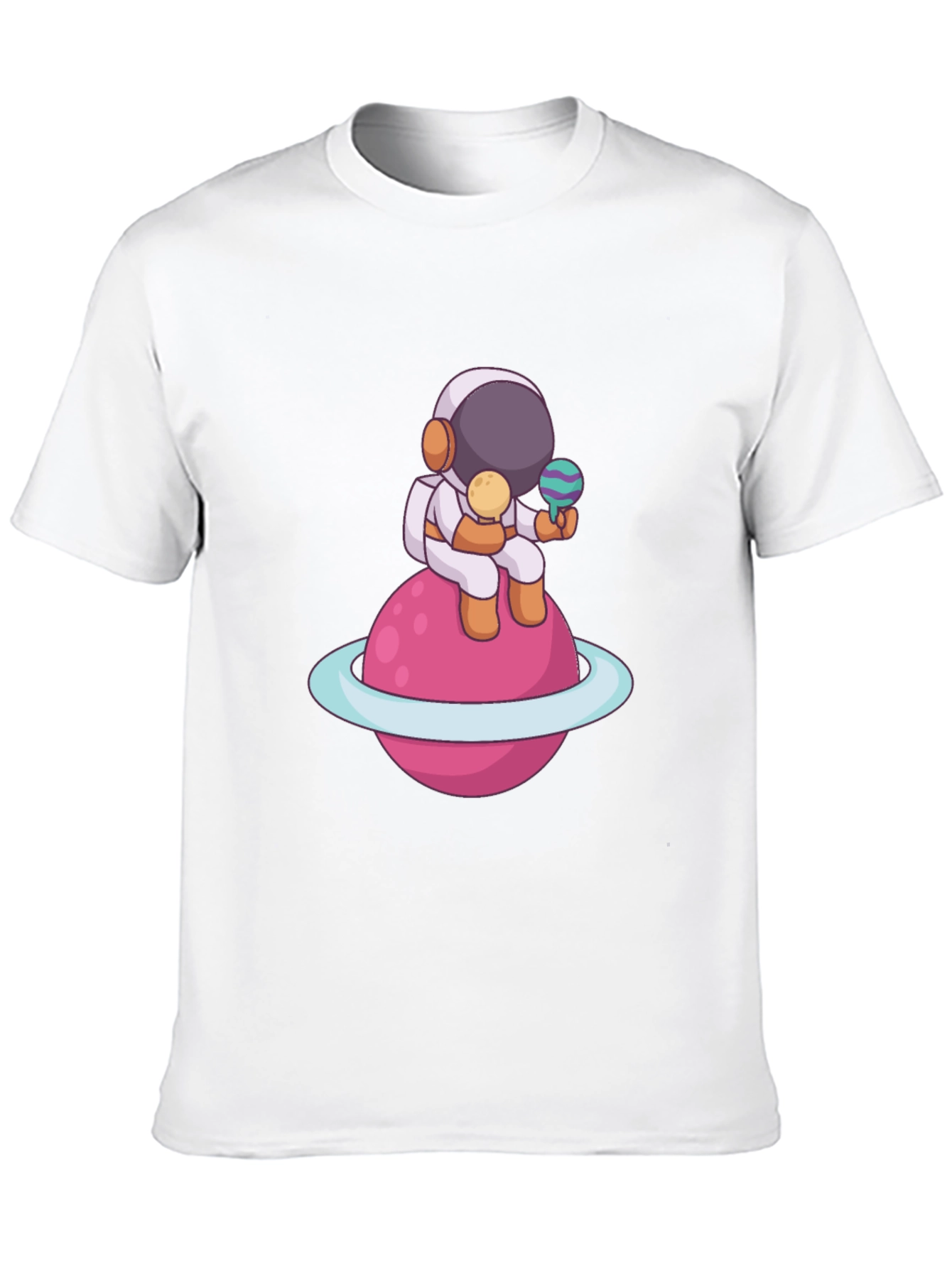 Astronaut on Planet Graphic T-Shirt