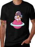 Astronaut on Planet Graphic T-Shirt
