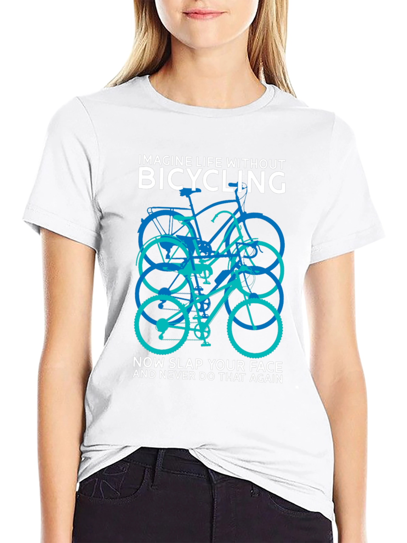 Bicycling Graphic T-Shirt - Imagine Life Without It
