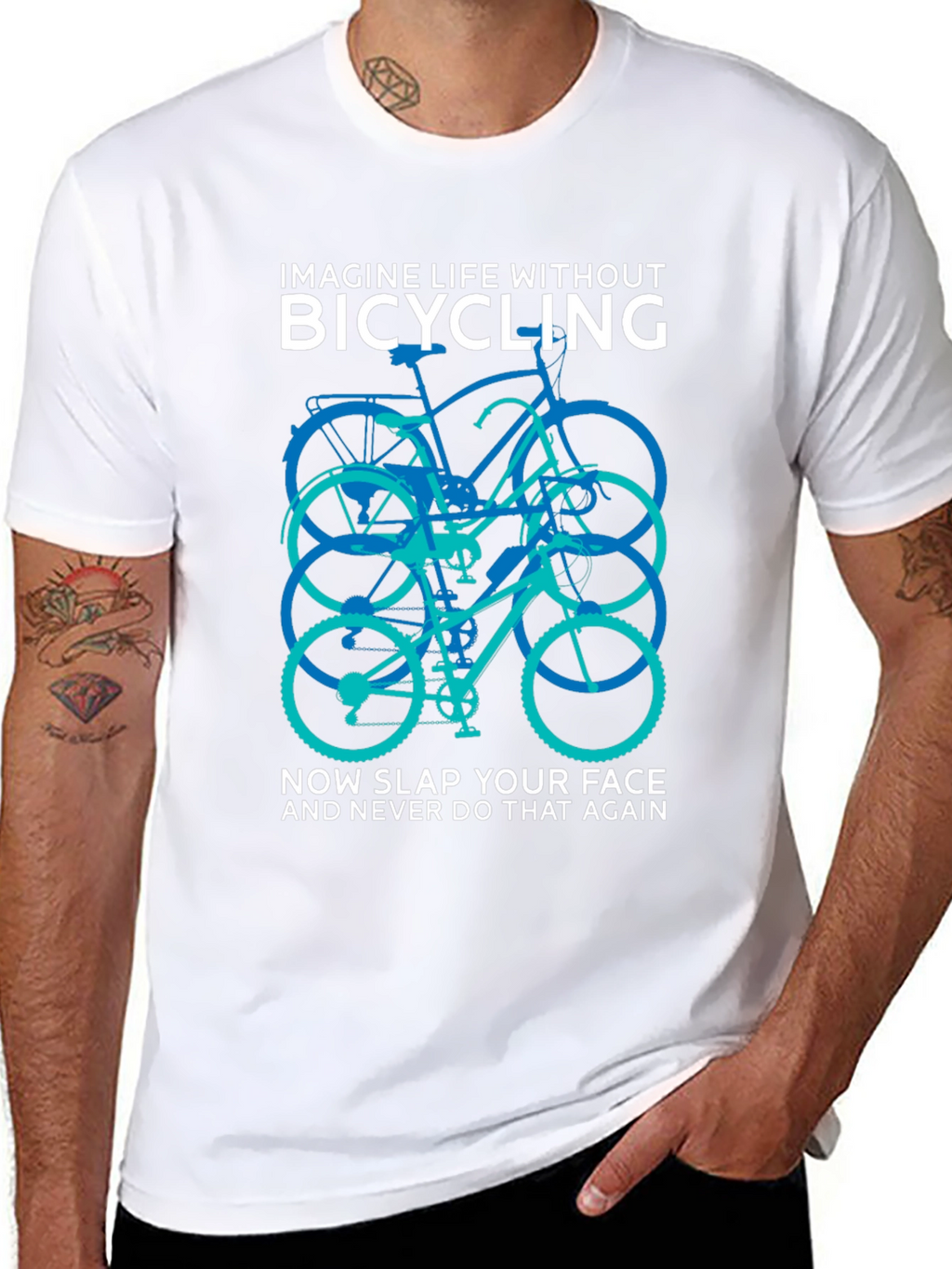 Bicycling Graphic T-Shirt - Imagine Life Without It