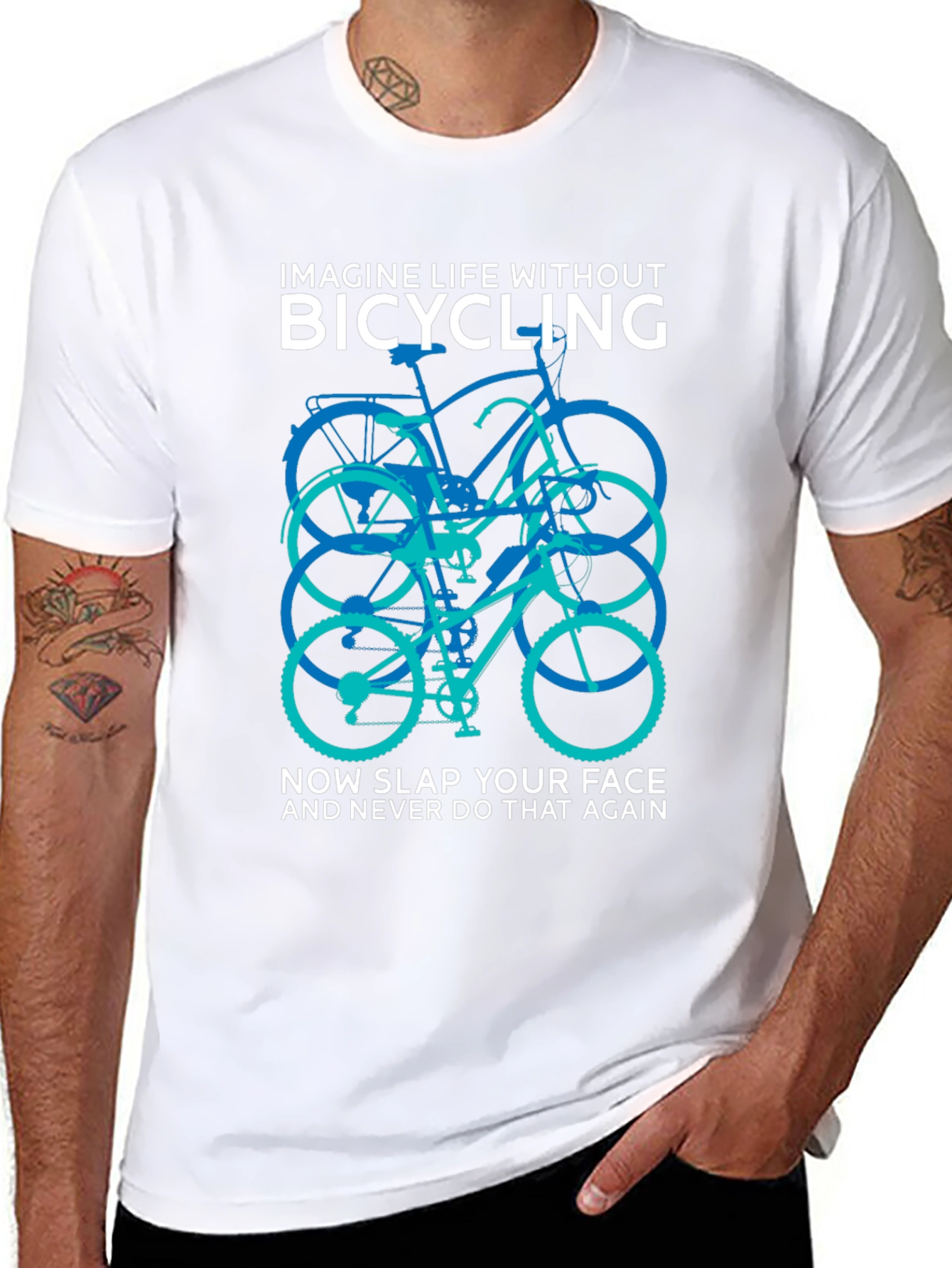 Bicycling Graphic T-Shirt - Imagine Life Without It