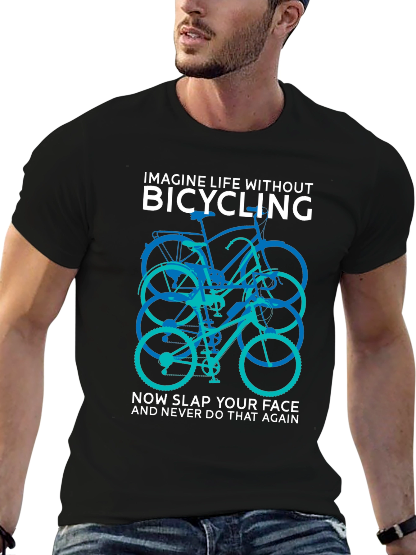 Bicycling Graphic T-Shirt - Imagine Life Without It