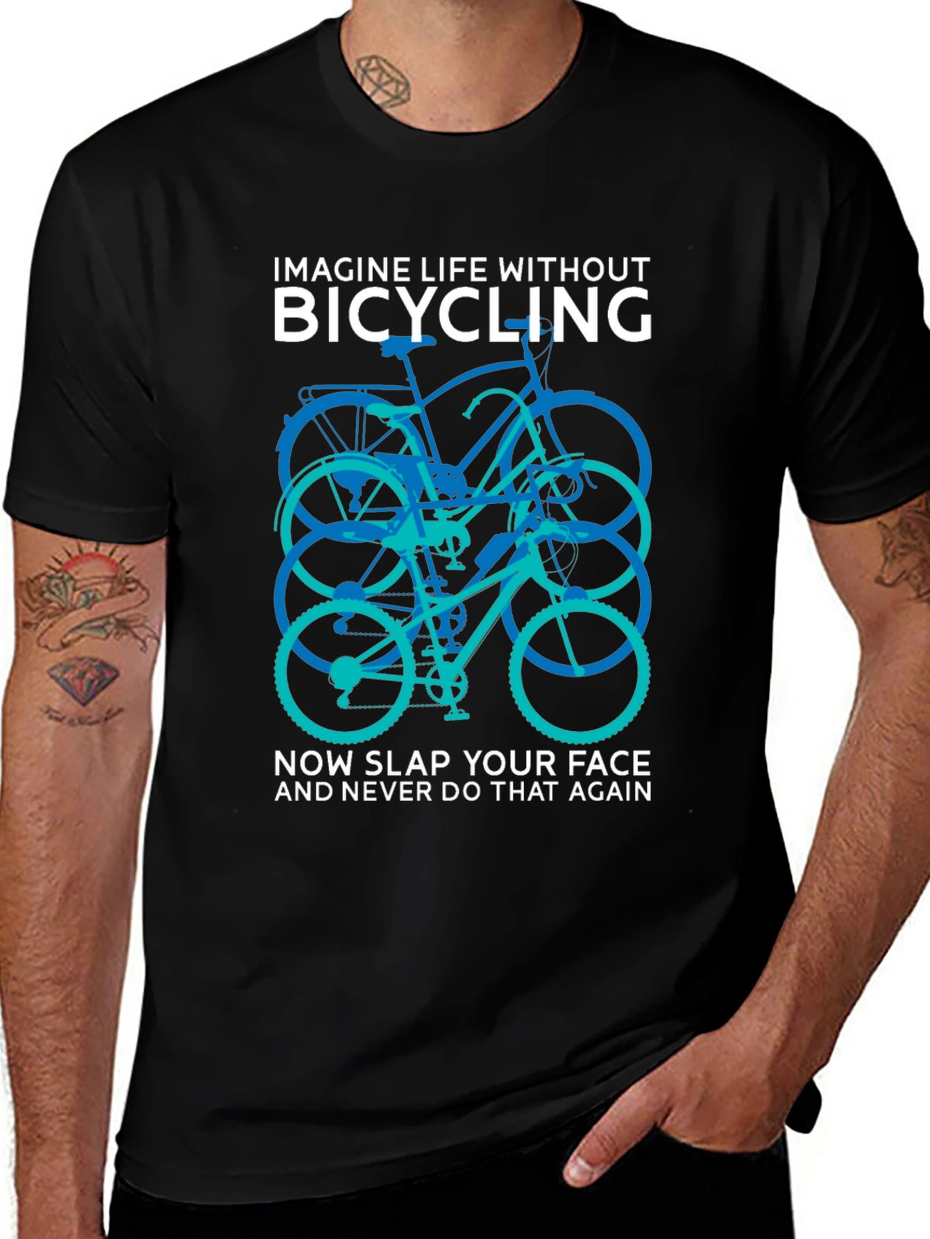 Bicycling Graphic T-Shirt - Imagine Life Without It