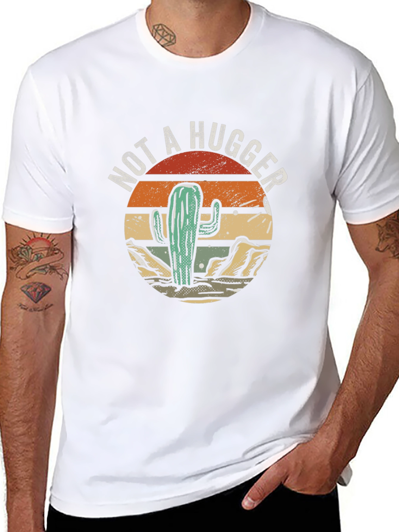 Not A Hugger Cactus Graphic Tee