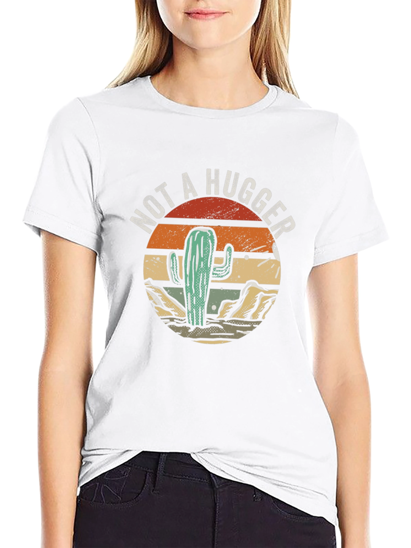 Not A Hugger Cactus Graphic Tee