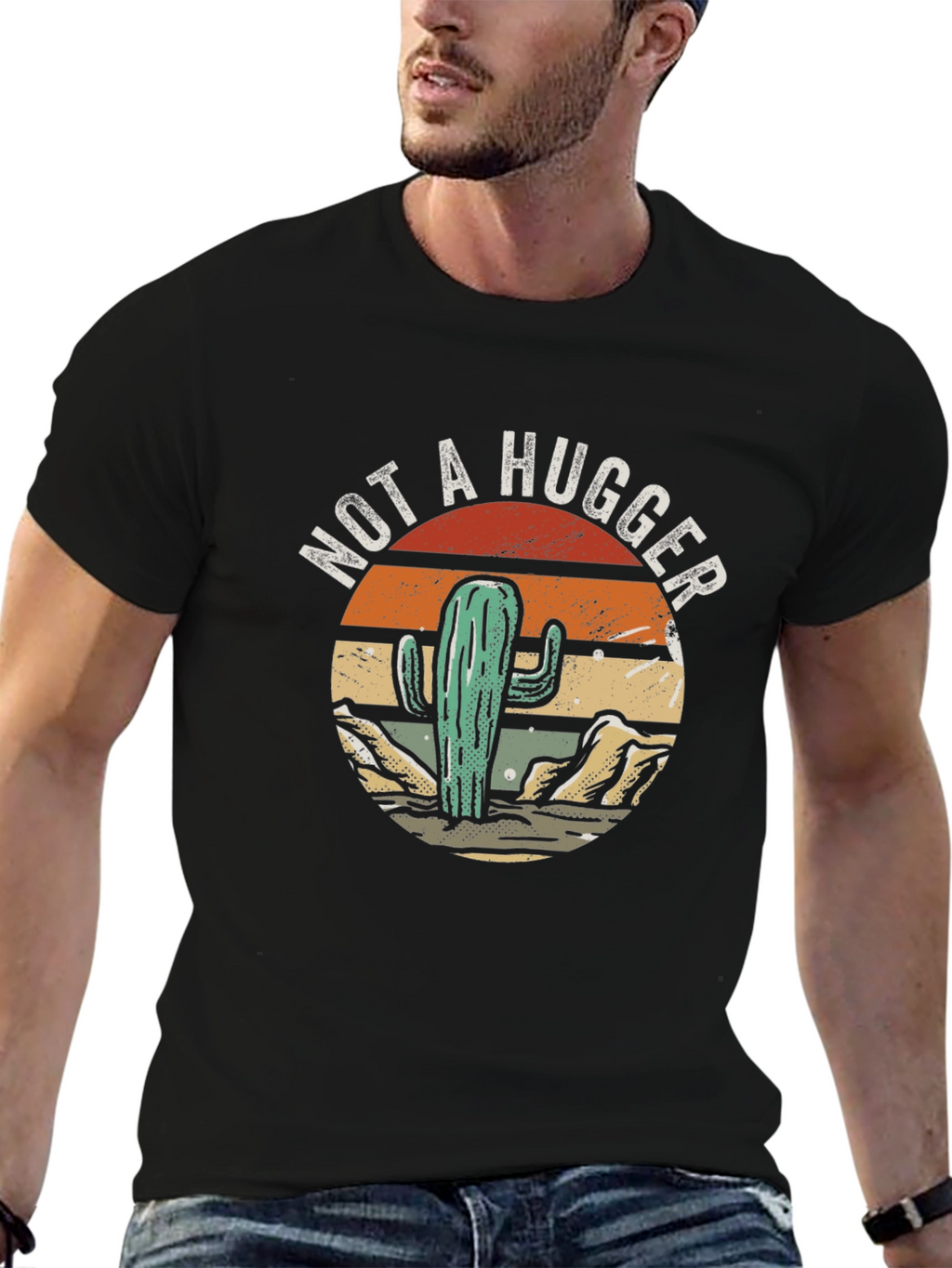 Not A Hugger Cactus Graphic Tee