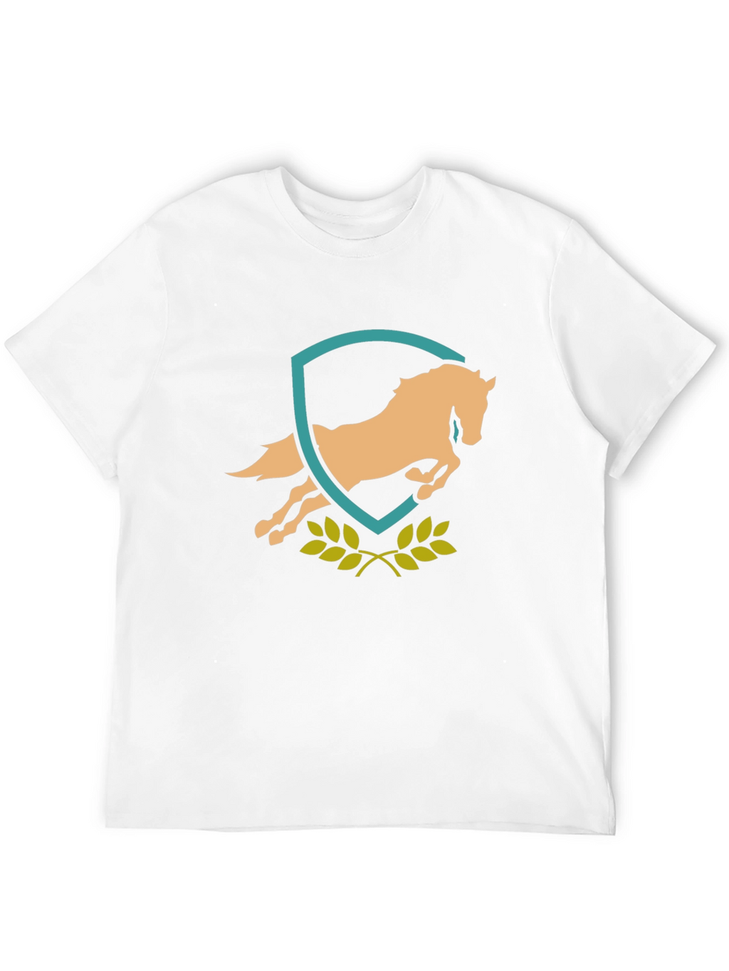 Equestrian Horse Crest Graphic Tee - Black