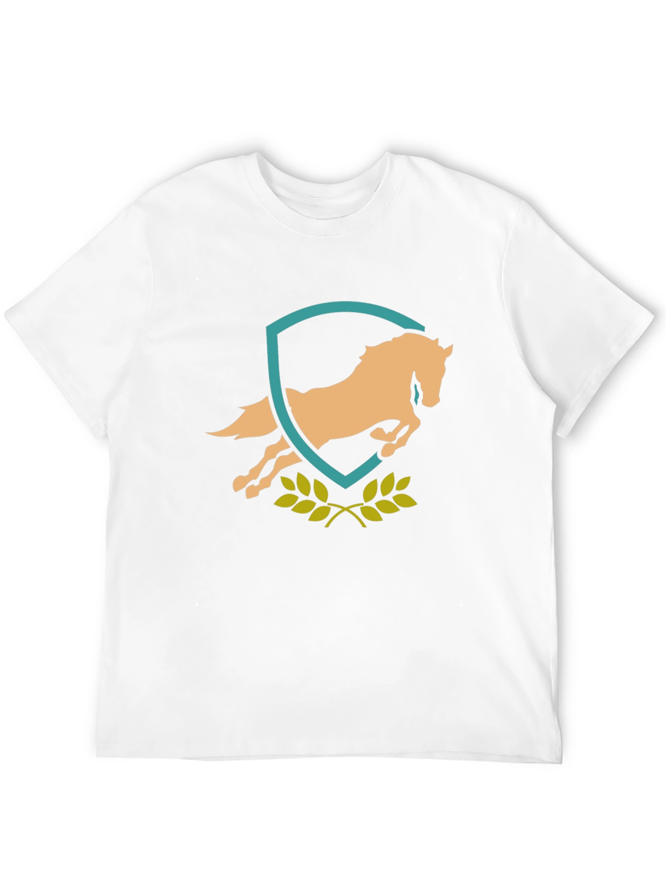 Equestrian Horse Crest Graphic Tee - Black