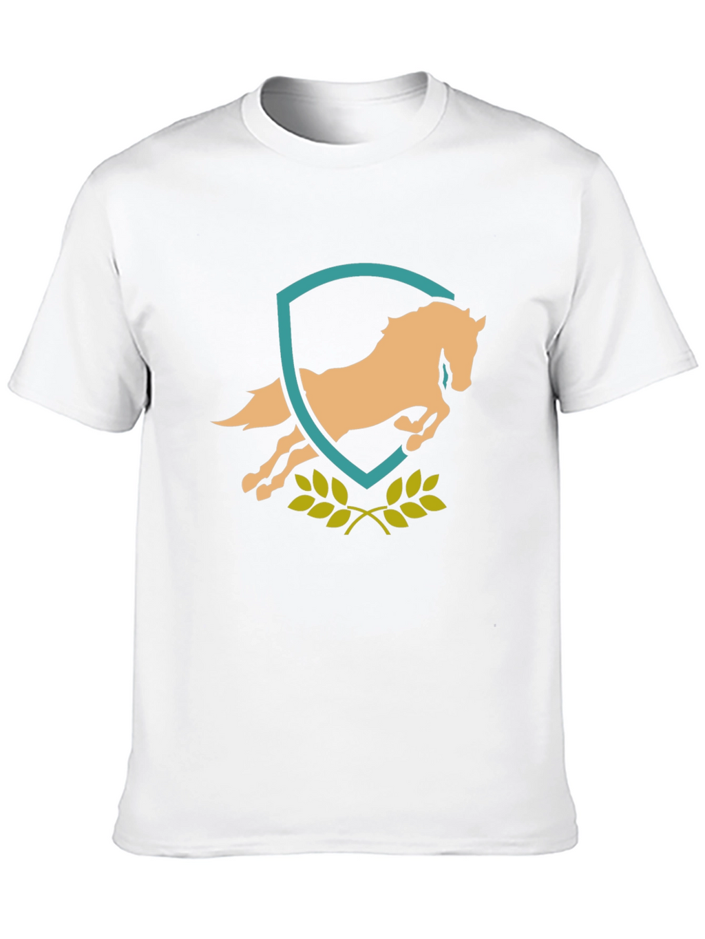 Equestrian Horse Crest Graphic Tee - Black