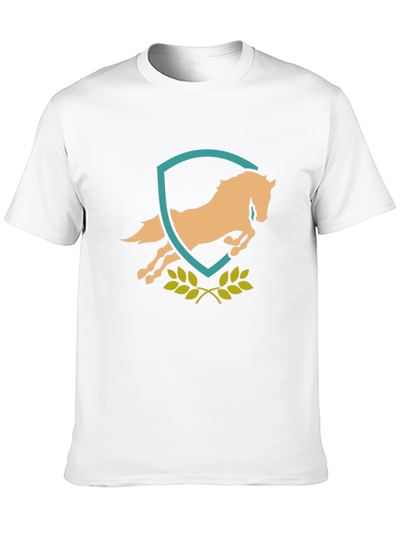 Equestrian Horse Crest Graphic Tee - Black
