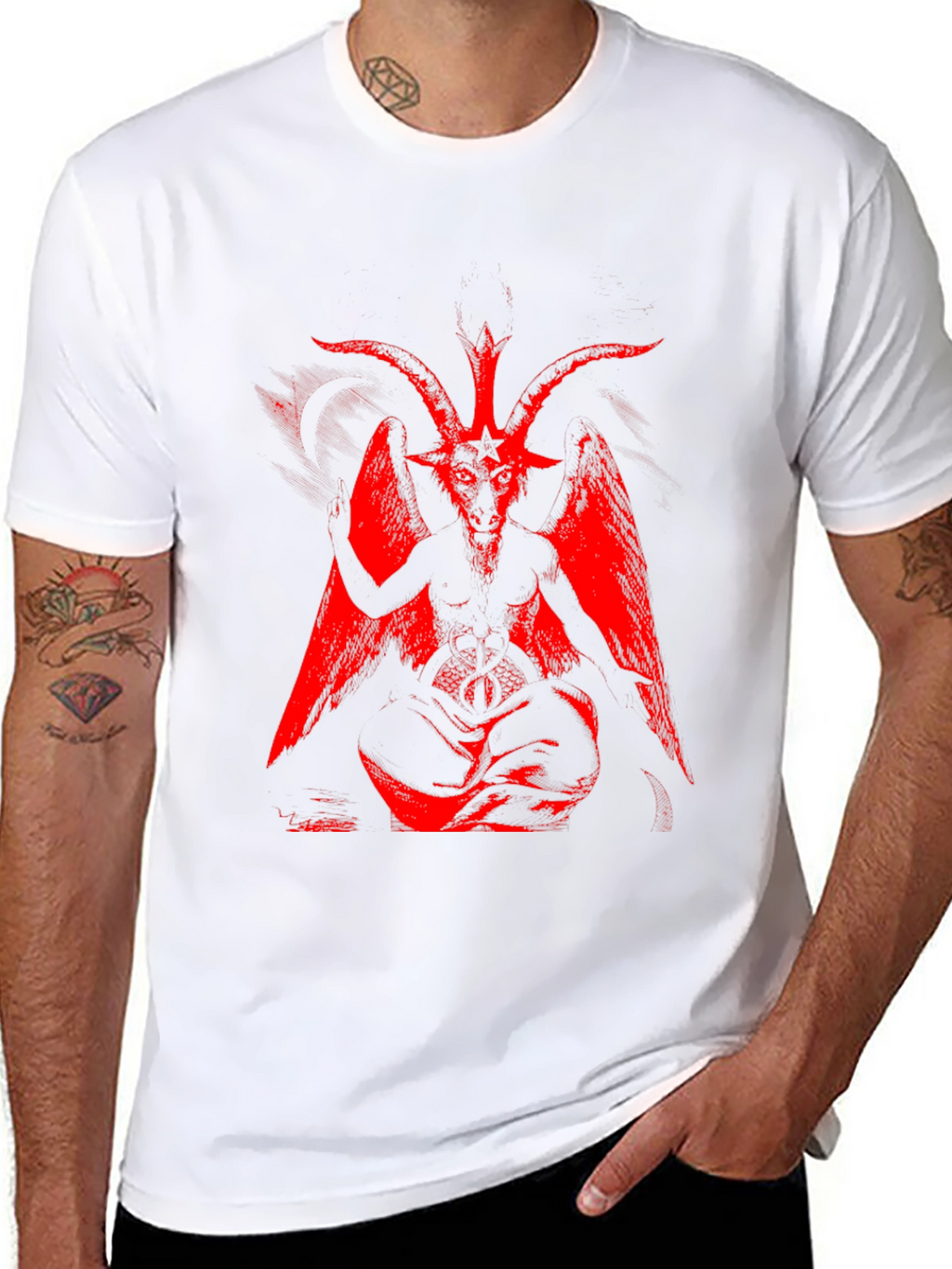 Baphomet Graphic Tee - Black Occult Shirt