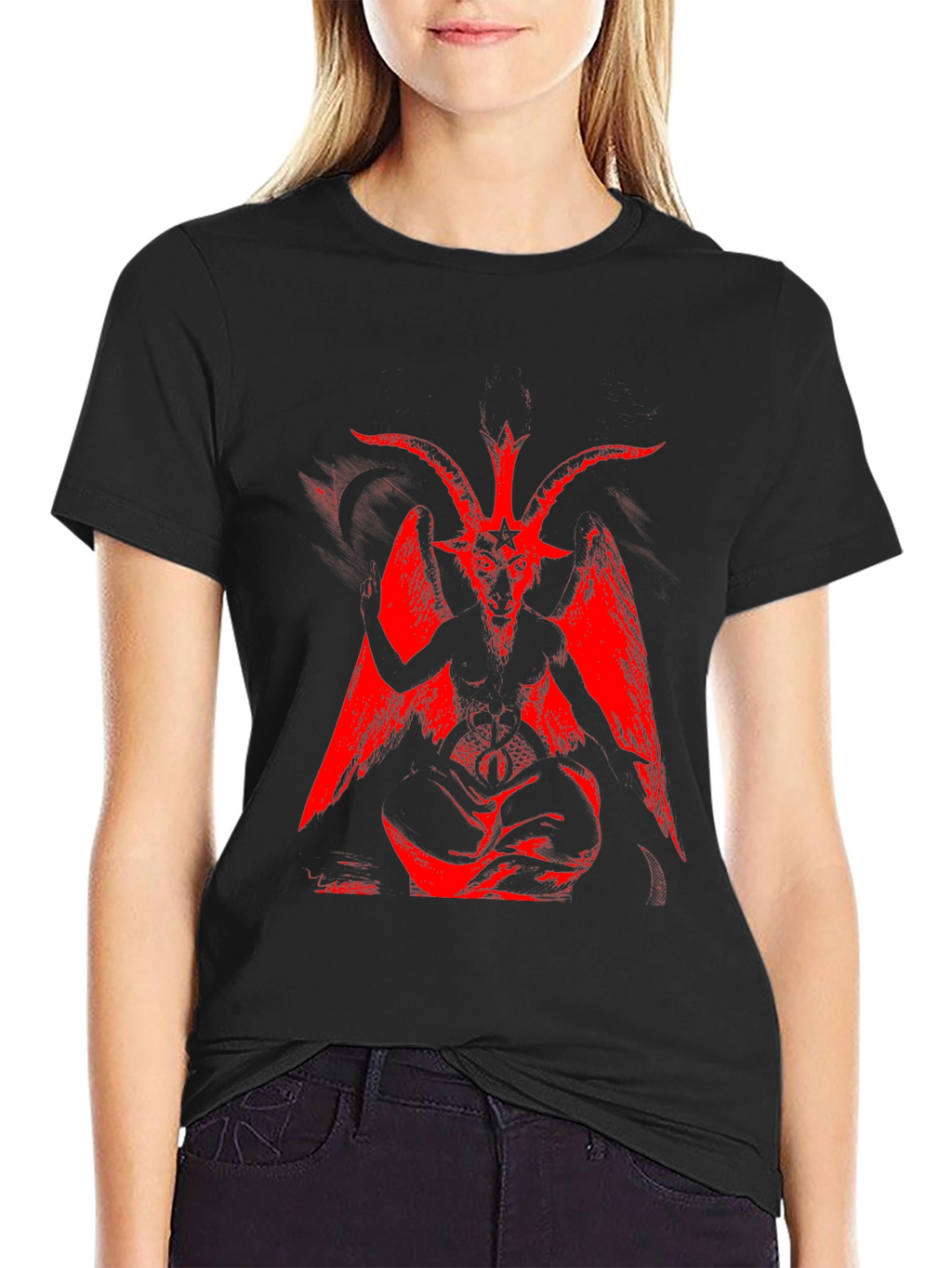 Baphomet Graphic Tee - Black Occult Shirt