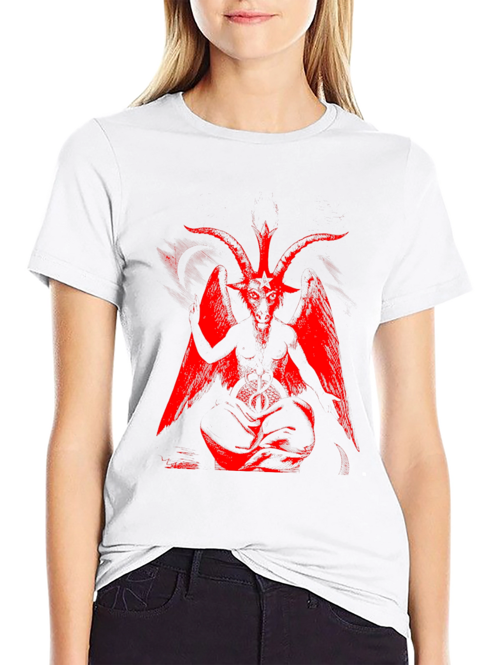 Baphomet Graphic Tee - Black Occult Shirt