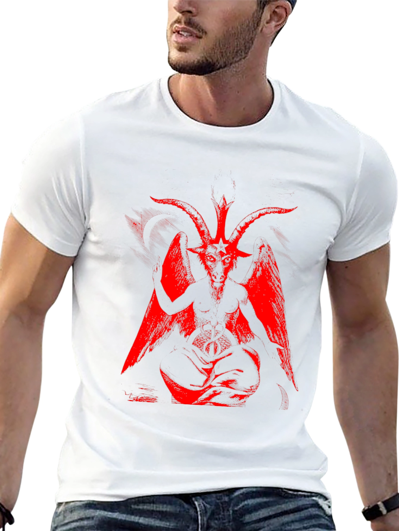 Baphomet Graphic Tee - Black Occult Shirt