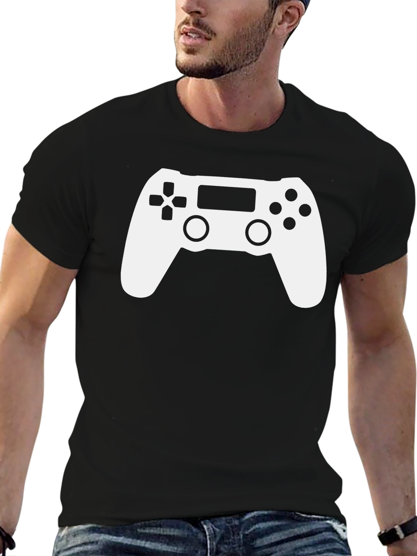 Gaming Controller Graphic T-Shirt - Black