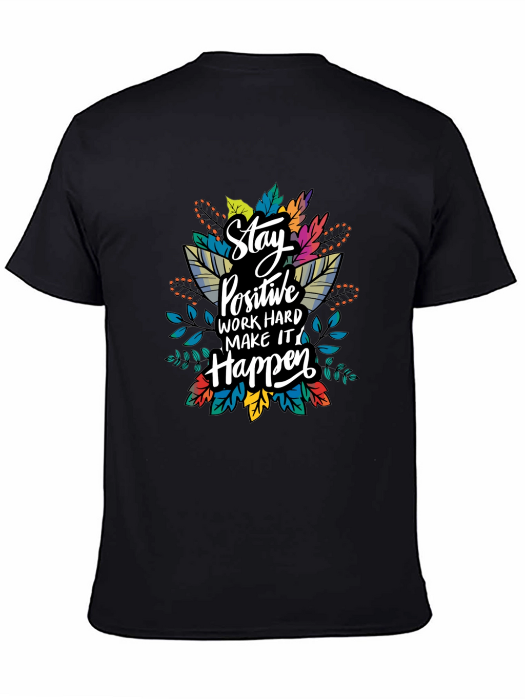 Stay Positive Graphic T-Shirt - Black