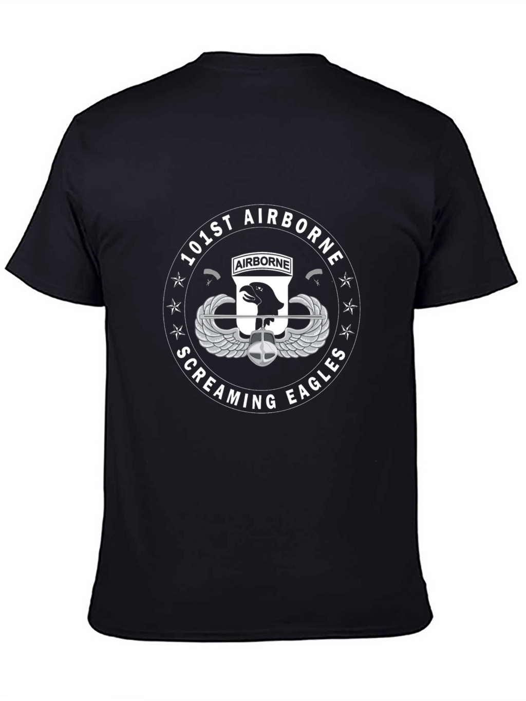 101st Airborne Screaming Eagles Black T-Shirt