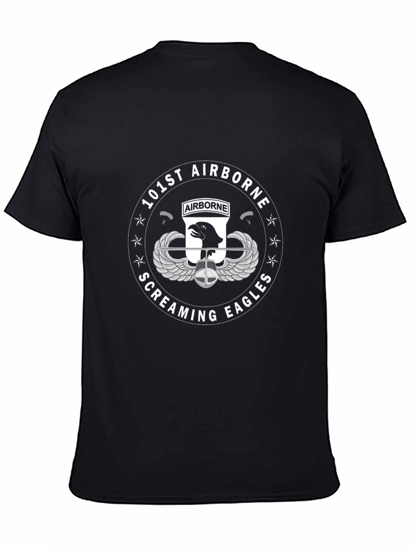 101st Airborne Screaming Eagles Black T-Shirt