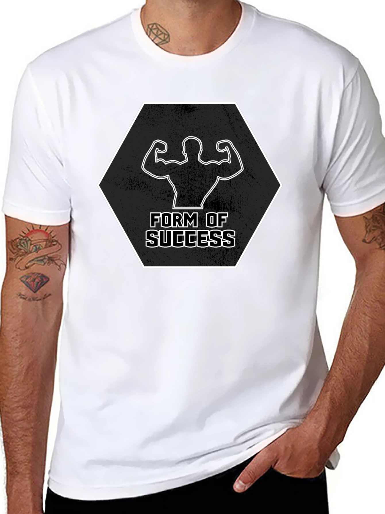 Form of Success Graphic Tee - Black Fitness Shirt