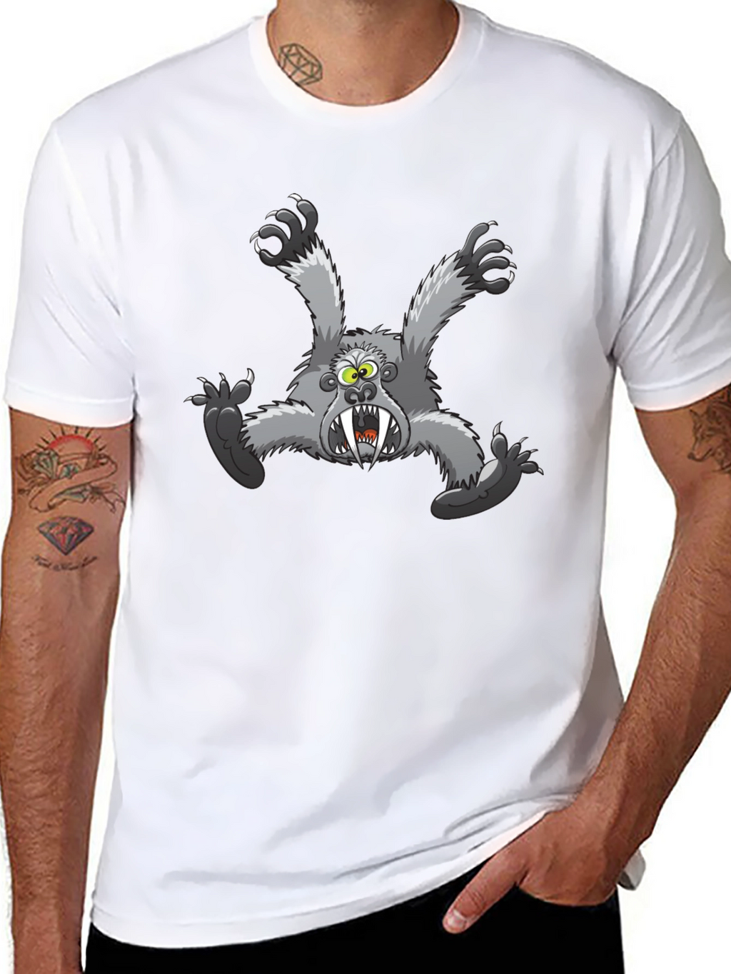 Monster Graphic T-Shirt - Mens Black Tee