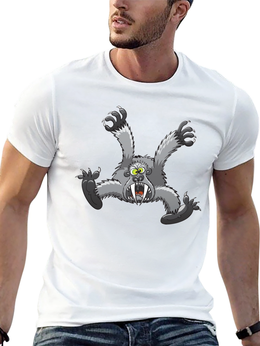 Monster Graphic T-Shirt - Mens Black Tee