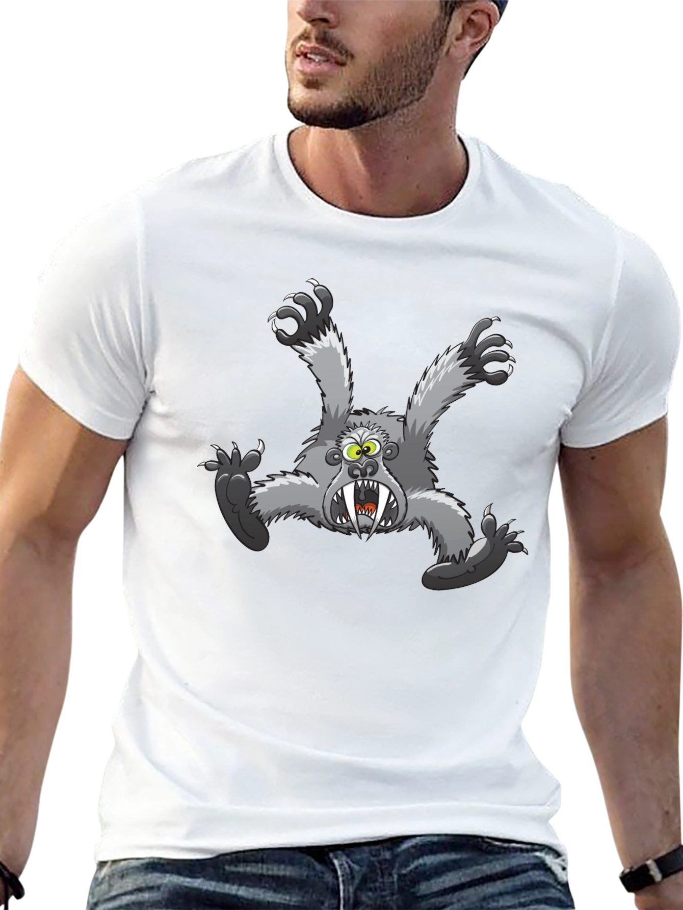 Monster Graphic T-Shirt - Mens Black Tee