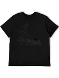 Hoeing Man Graphic Tee - Black Cotton T-Shirt