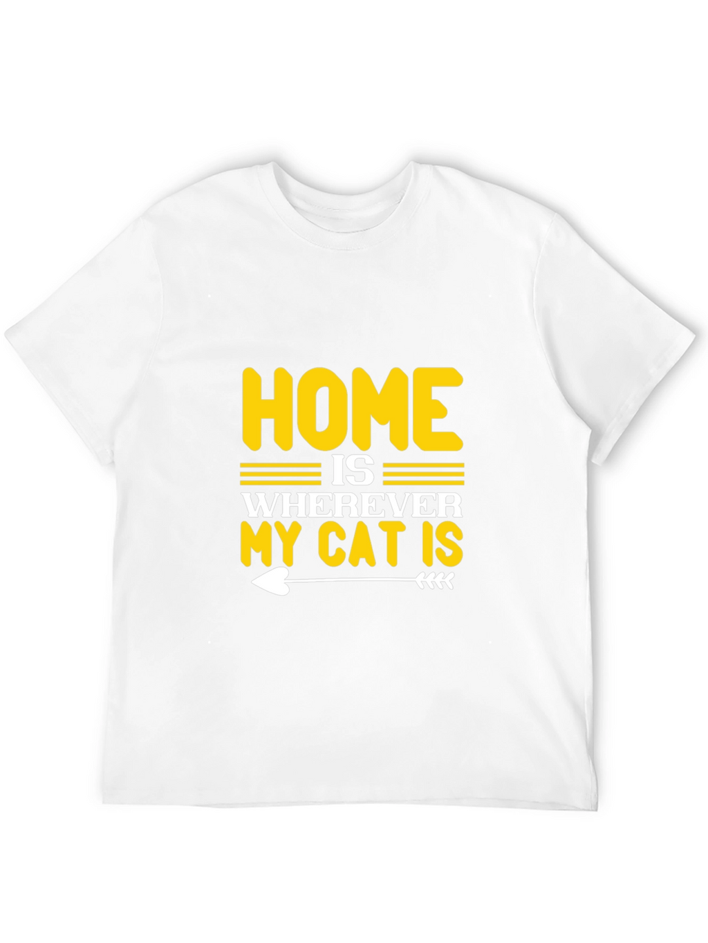 Home is Wherever My Cat is Black T-Shirt