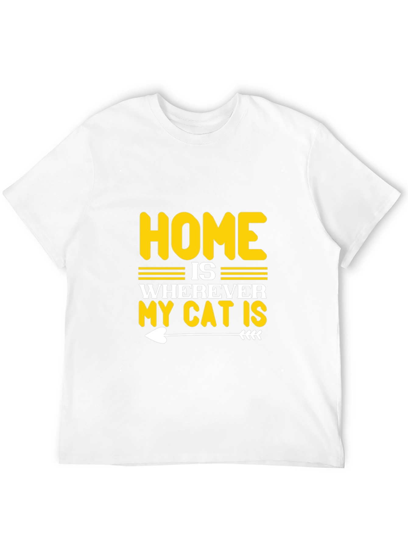 Home is Wherever My Cat is Black T-Shirt