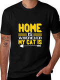 Home is Wherever My Cat is Black T-Shirt