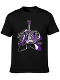 Anatomical Lungs Graphic T-Shirt - Black