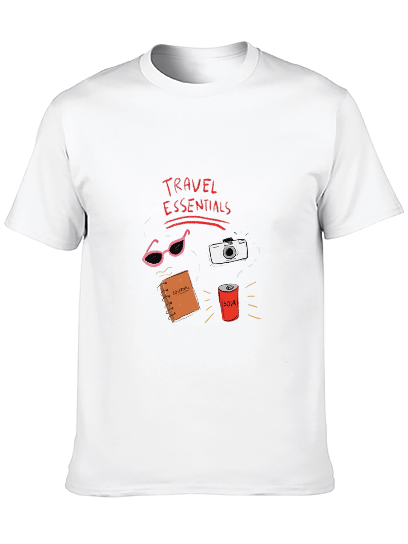 Travel Essentials Graphic T-Shirt - Black Cotton Tee