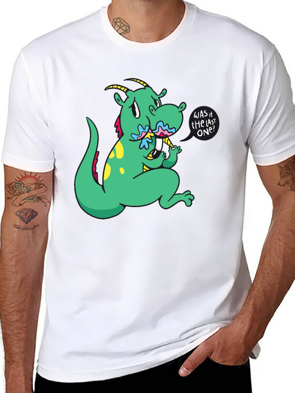 Dragon Cartoon Graphic Tee - Last One?