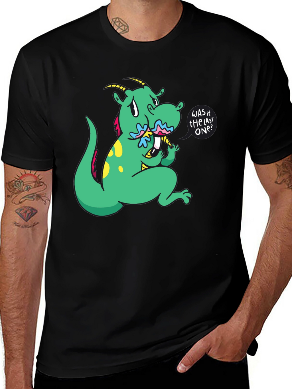 Dragon Cartoon Graphic Tee - Last One?