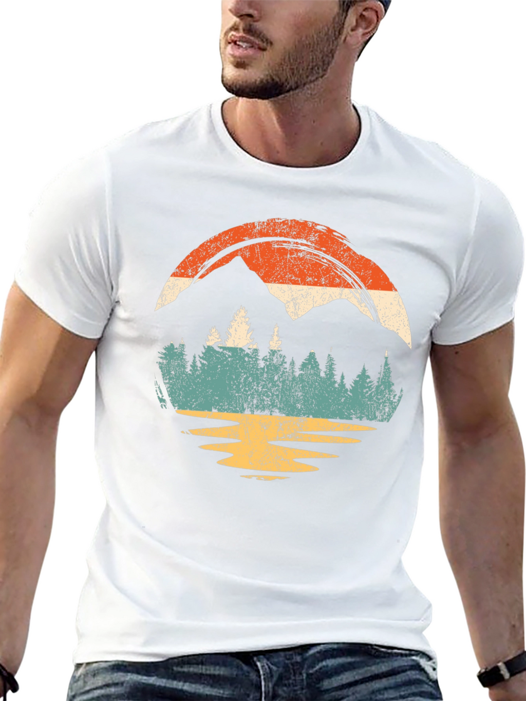 Retro Mountain & Forest Graphic Tee