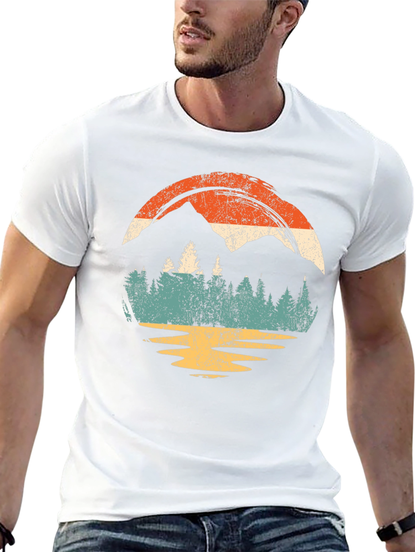 Retro Mountain & Forest Graphic Tee