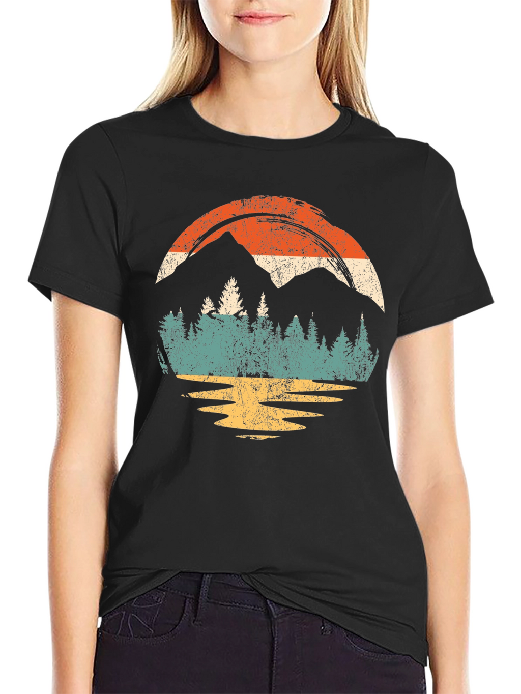 Retro Mountain & Forest Graphic Tee