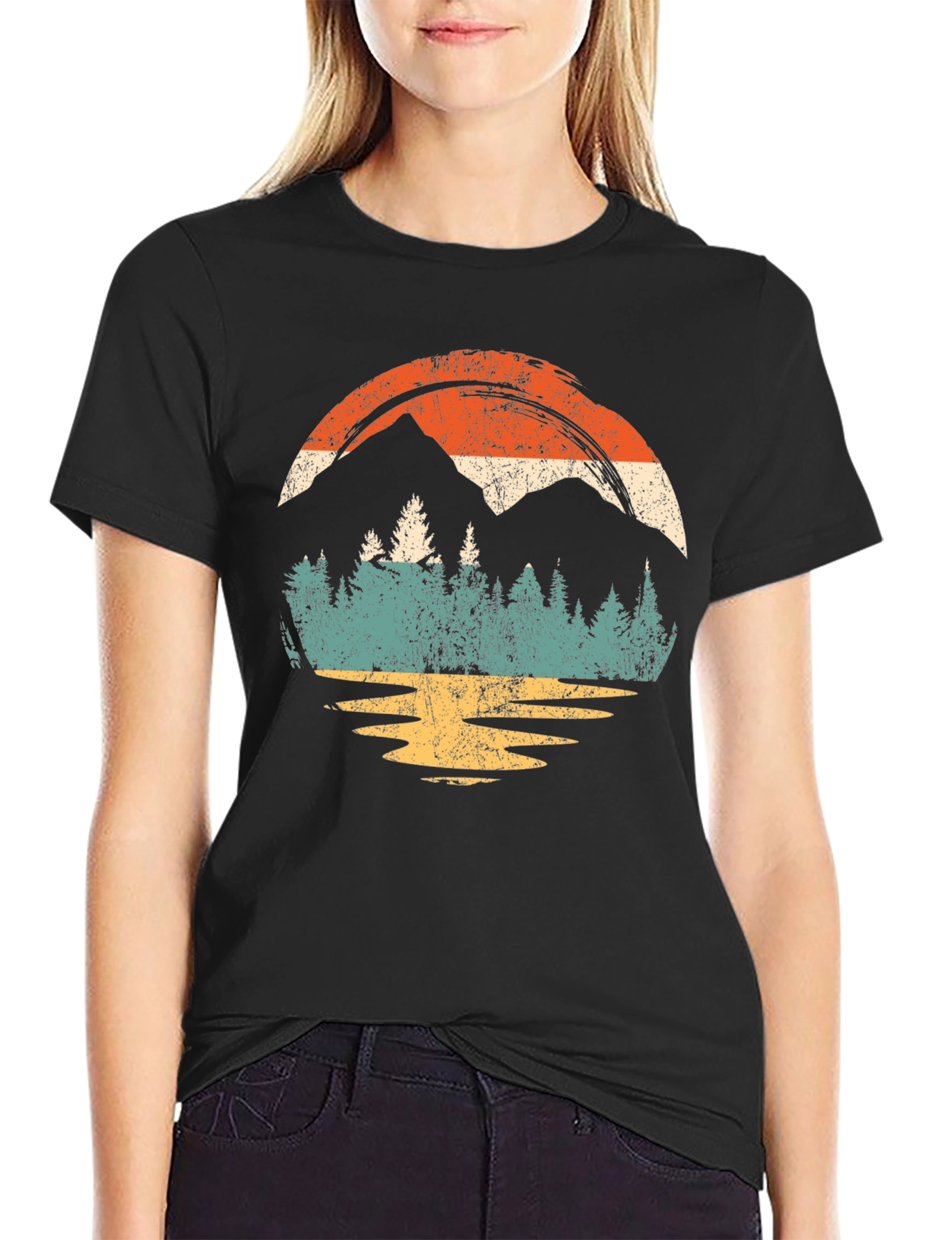Retro Mountain & Forest Graphic Tee