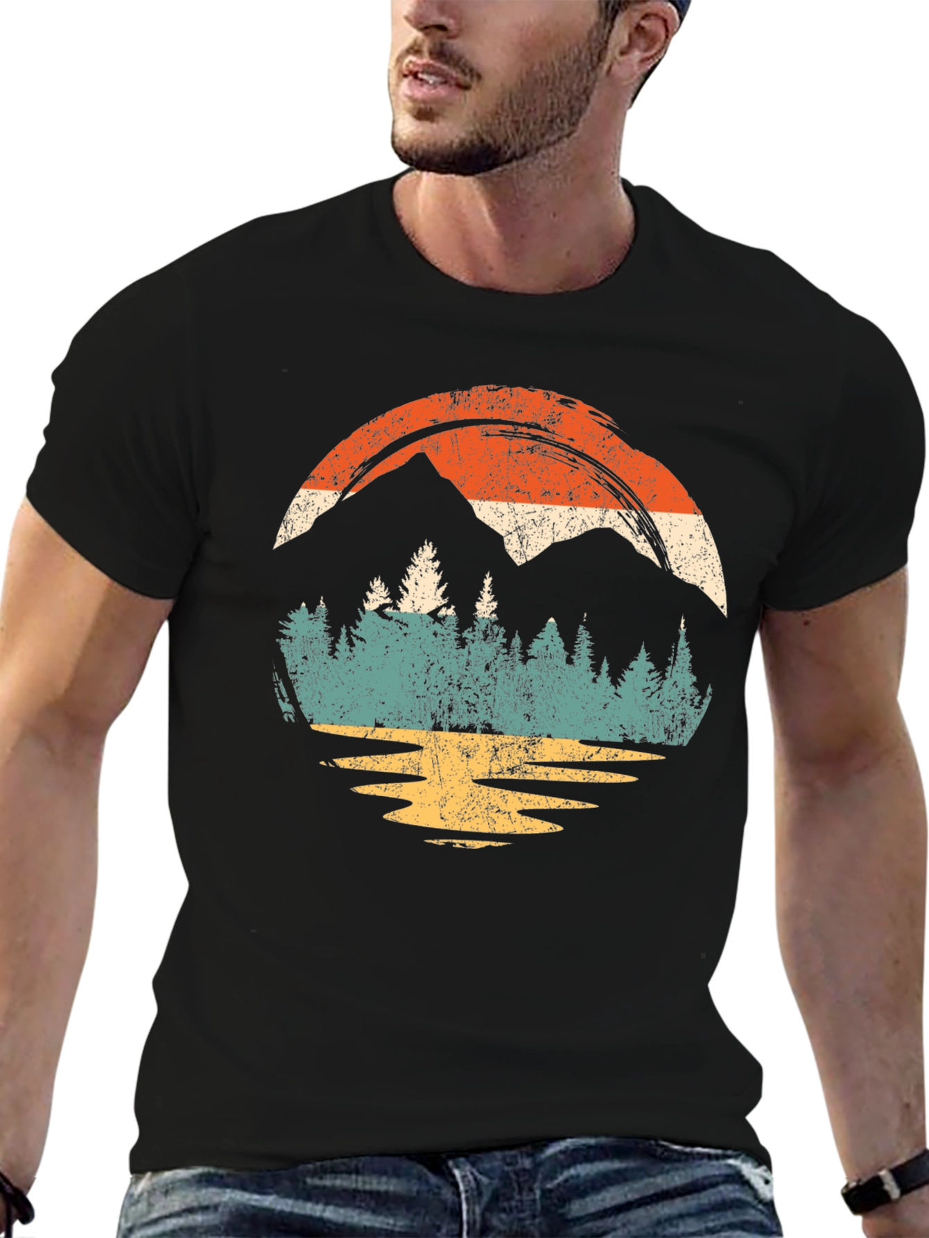 Retro Mountain & Forest Graphic Tee