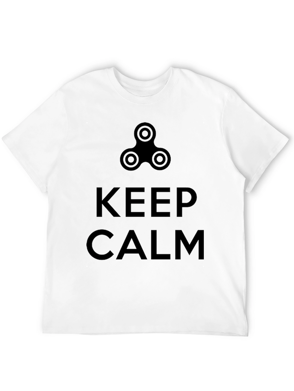 Keep Calm Fidget Spinner T-Shirt - Cool Graphic Tee