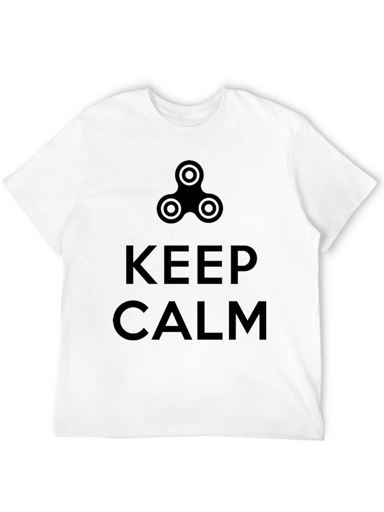 Keep Calm Fidget Spinner T-Shirt - Cool Graphic Tee