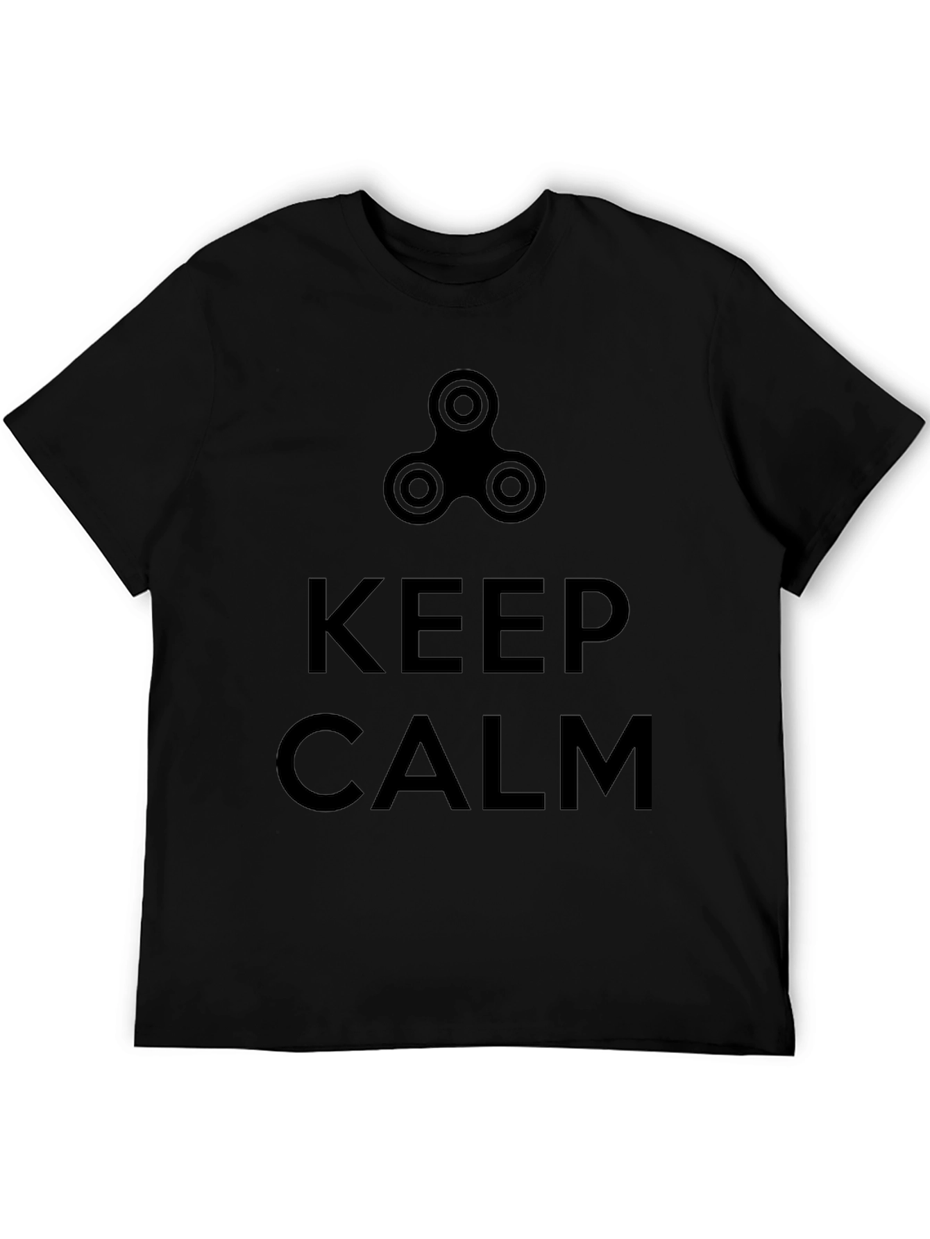 Keep Calm Fidget Spinner T-Shirt - Cool Graphic Tee