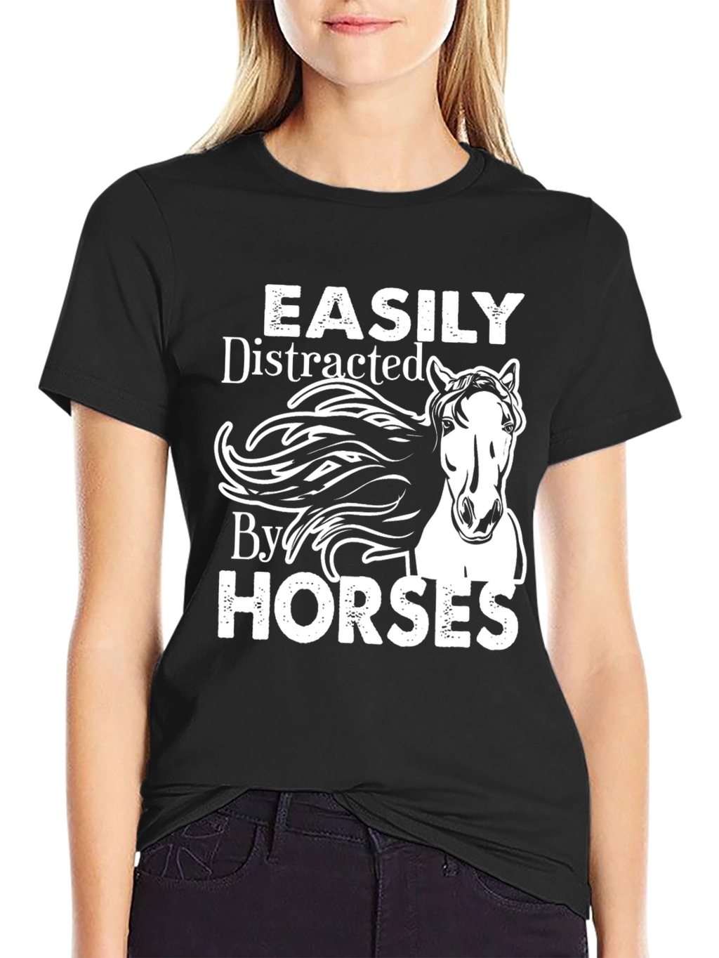 Easily Distracted By Horses Graphic Tee