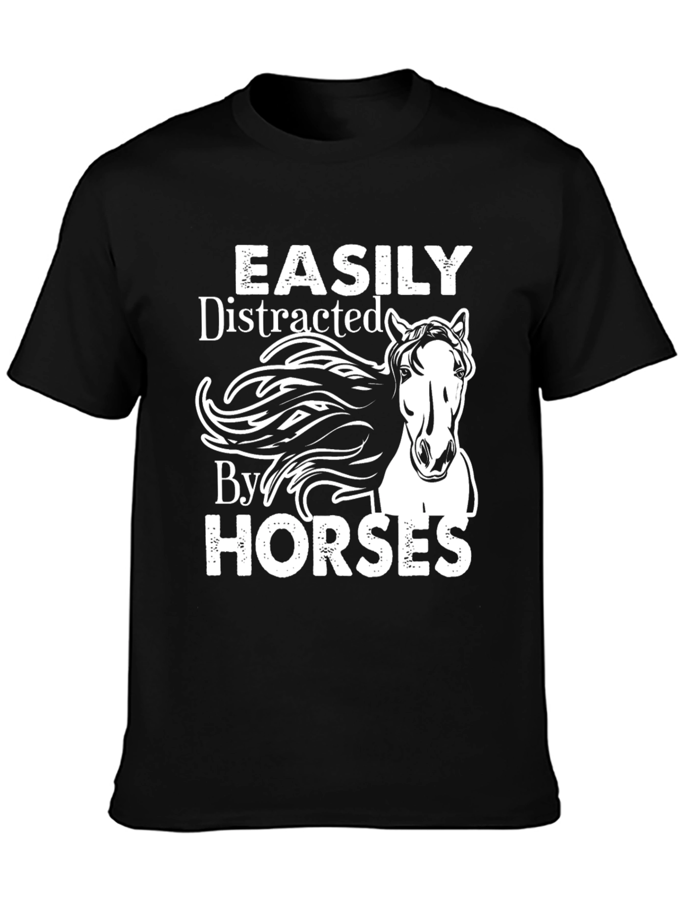 Easily Distracted By Horses Graphic Tee