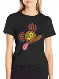 Psychedelic Mouse Head Black T-Shirt